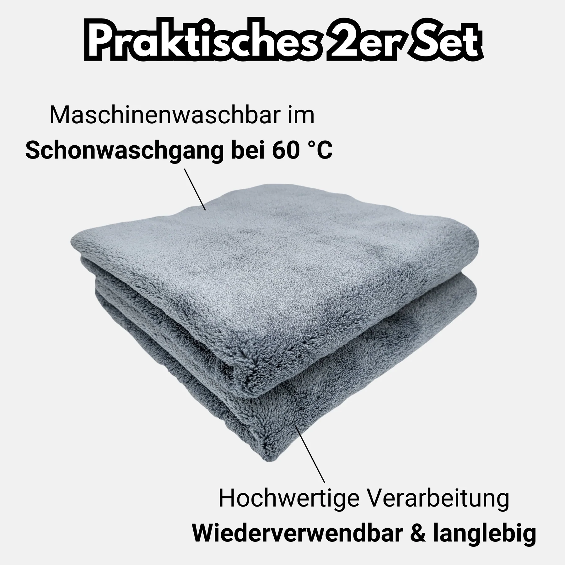 IVALITY Poliertücher - Von super weich bis grob - randlos 40x40 cm