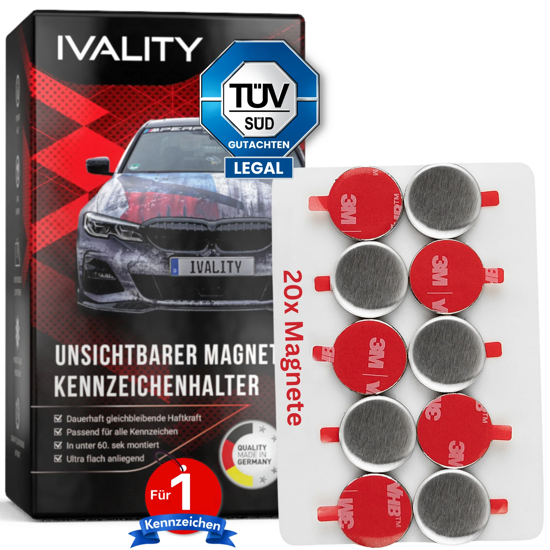 IVALITY Magnet Kennz. Halter - Hinter der Stoßstange