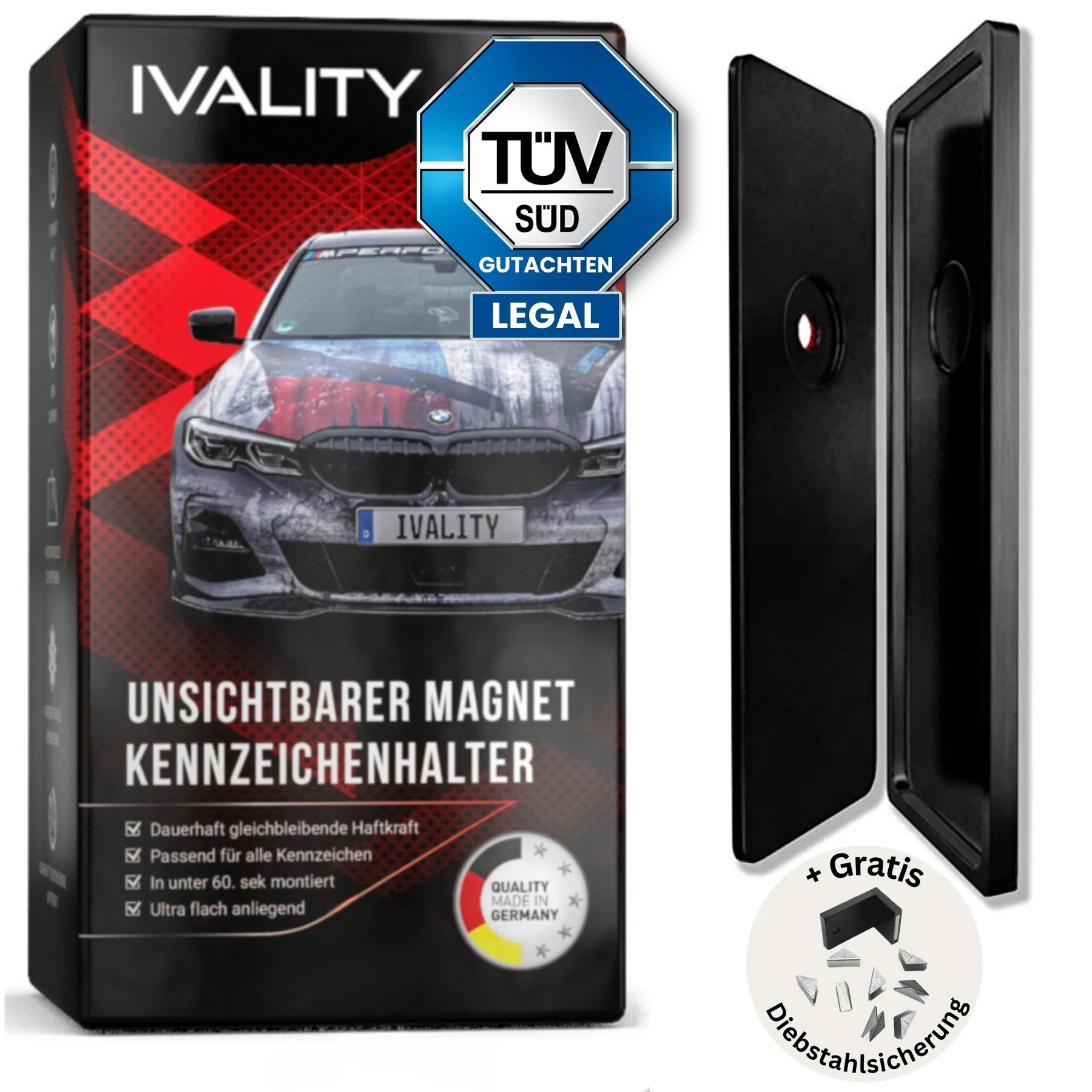 IVALITY Magnet Kennz. Halter - Auf der Stoßstange