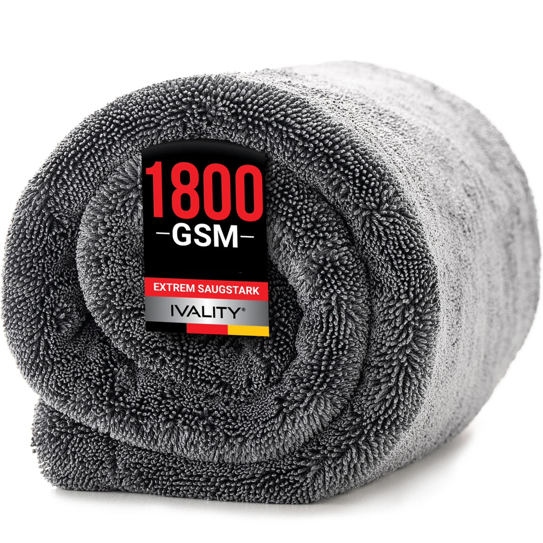 IVALITY Trockentuch XXL - Einmalig saugstarke 1800 GSM