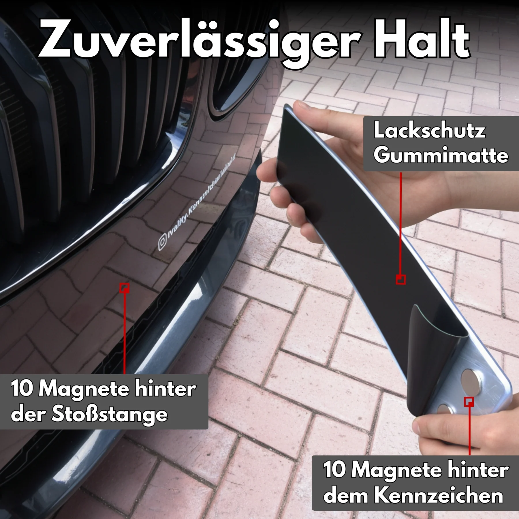 IVALITY Magnet Kennz. Halter - Hinter der Stoßstange
