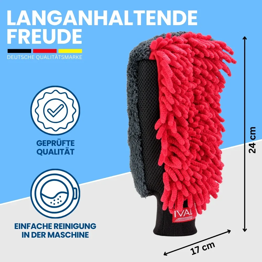 IVALITY Waschhandschuh - 3 Seiten für jeden Schmutz
