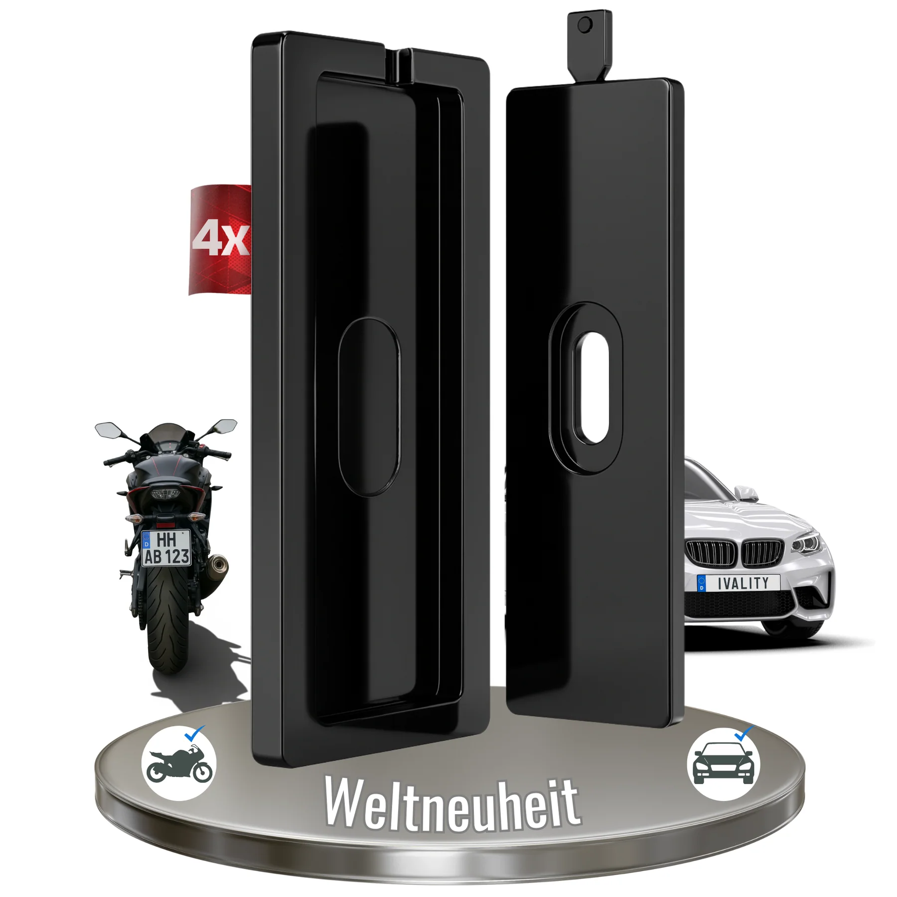 IVALITY PlateLock Kennz. Halter - Auf der Stoßstange