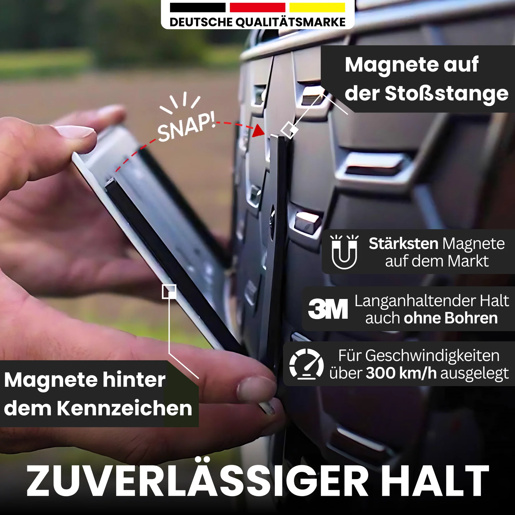 IVALITY Magnet Kennz. Halter - Auf der Stoßstange