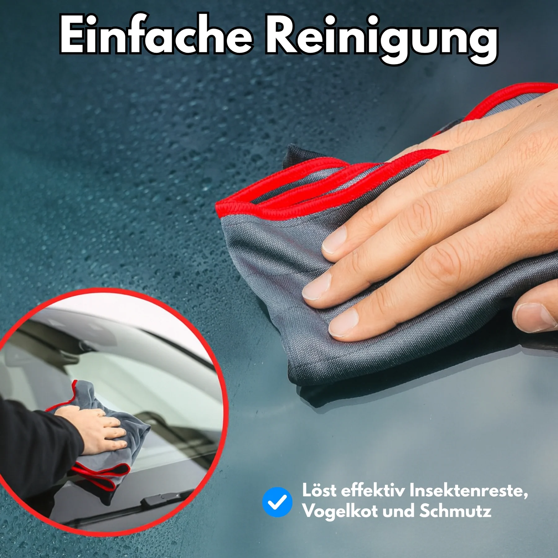 IVALITY Carbon Glastuch - Profi Tuch für eine einfache Glasreinigung