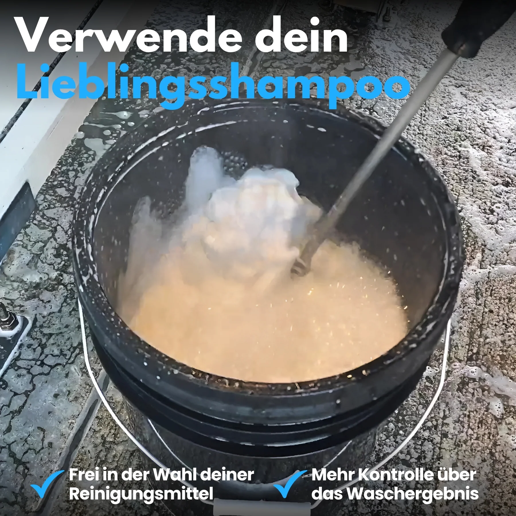 IVALITY Robuster 20L Wascheimer mit Schmutzsieb und Schraubdeckel für die perfekte Autowäsche