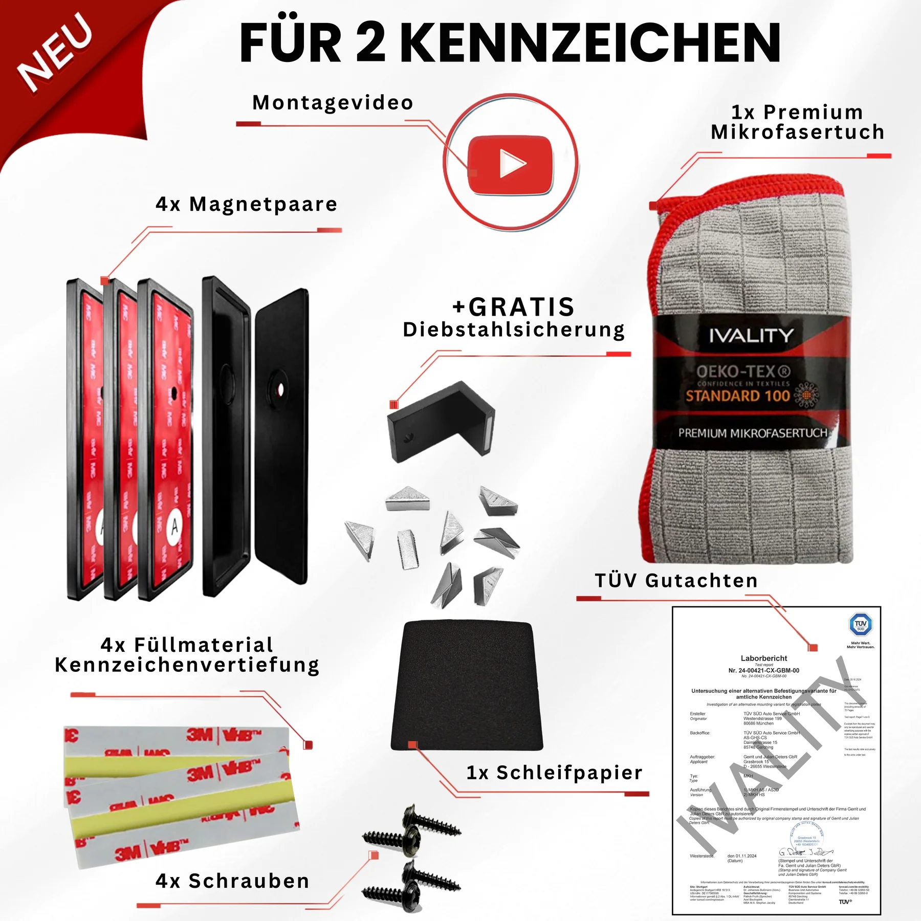 IVALITY Magnet Kennz. Halter - Auf der Stoßstange