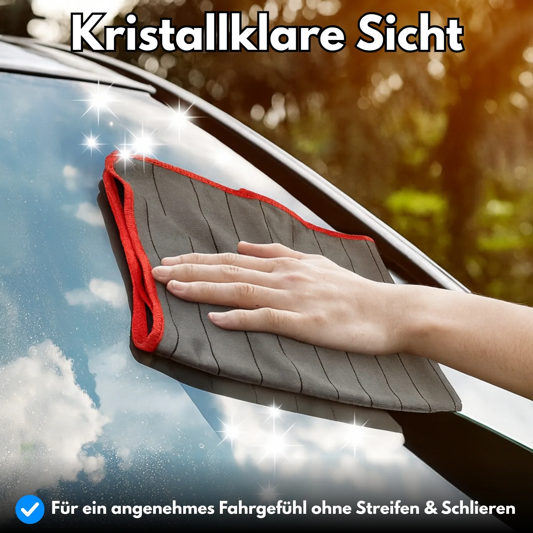 IVALITY Carbon Glastuch - Profi Tuch für eine einfache Glasreinigung