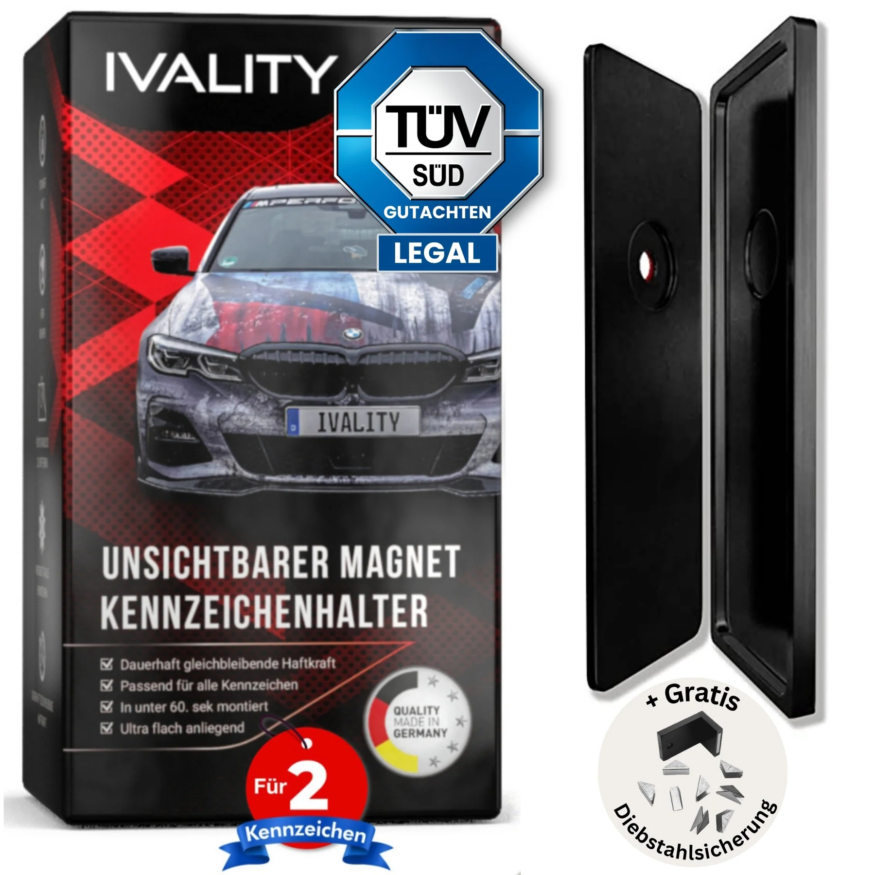 IVALITY Magnet Kennz. Halter - Auf der Stoßstange
