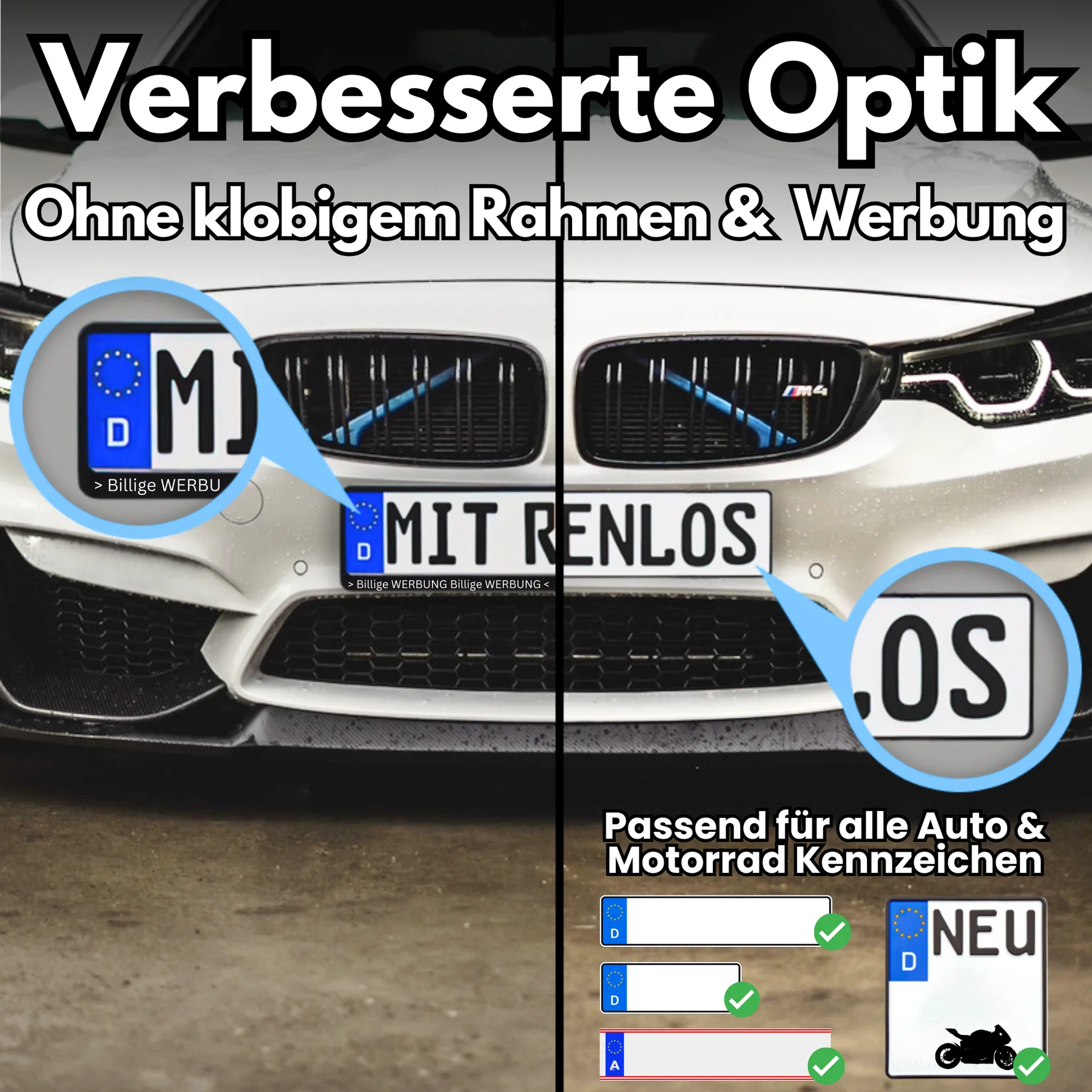IVALITY PlateLock Kennz. Halter - Auf der Stoßstange